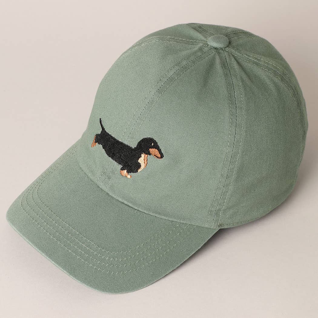 Dachshund Embroidered Baseball Dad Cap