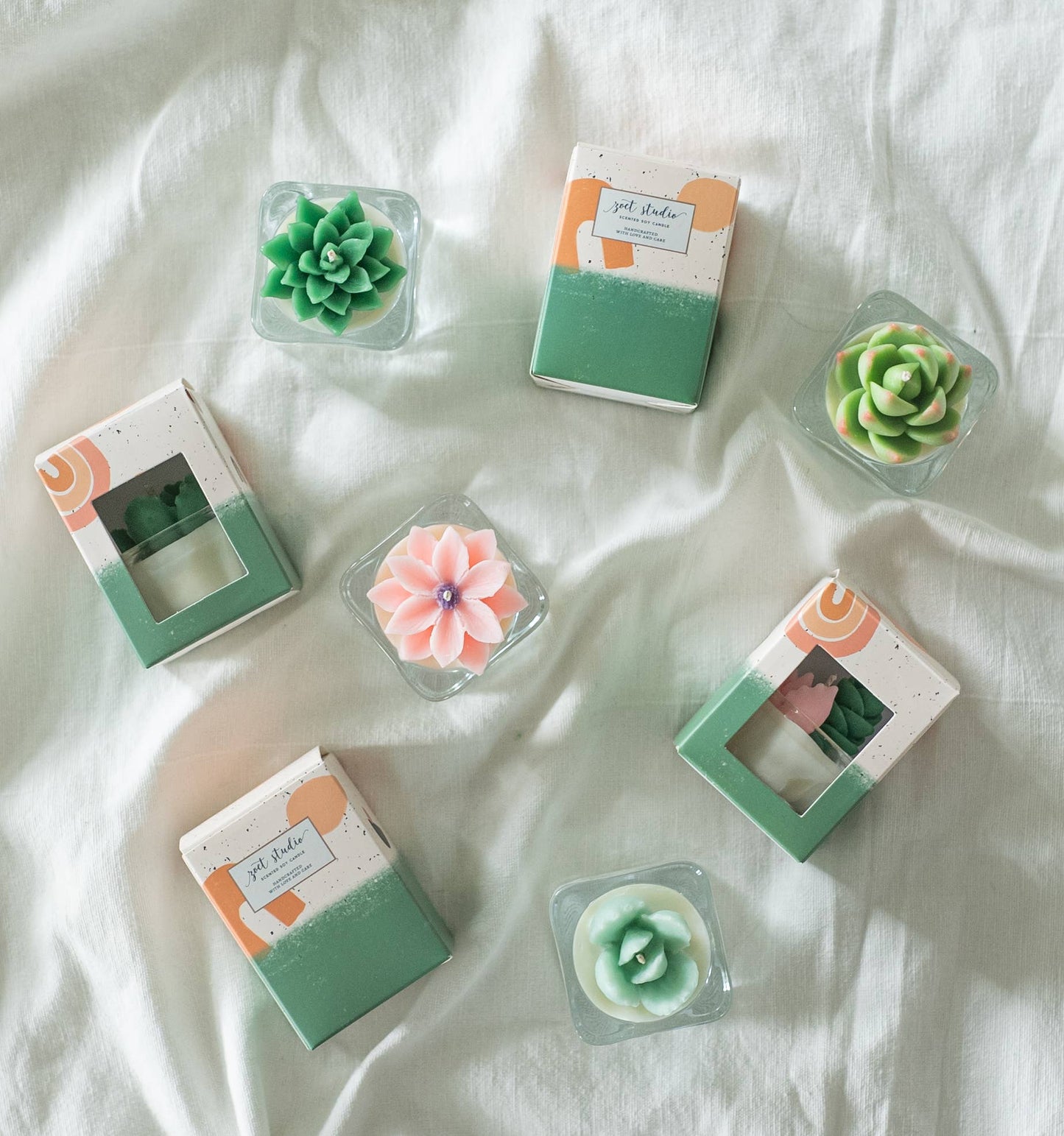 Succulent Tealight Candles | Soy Blend