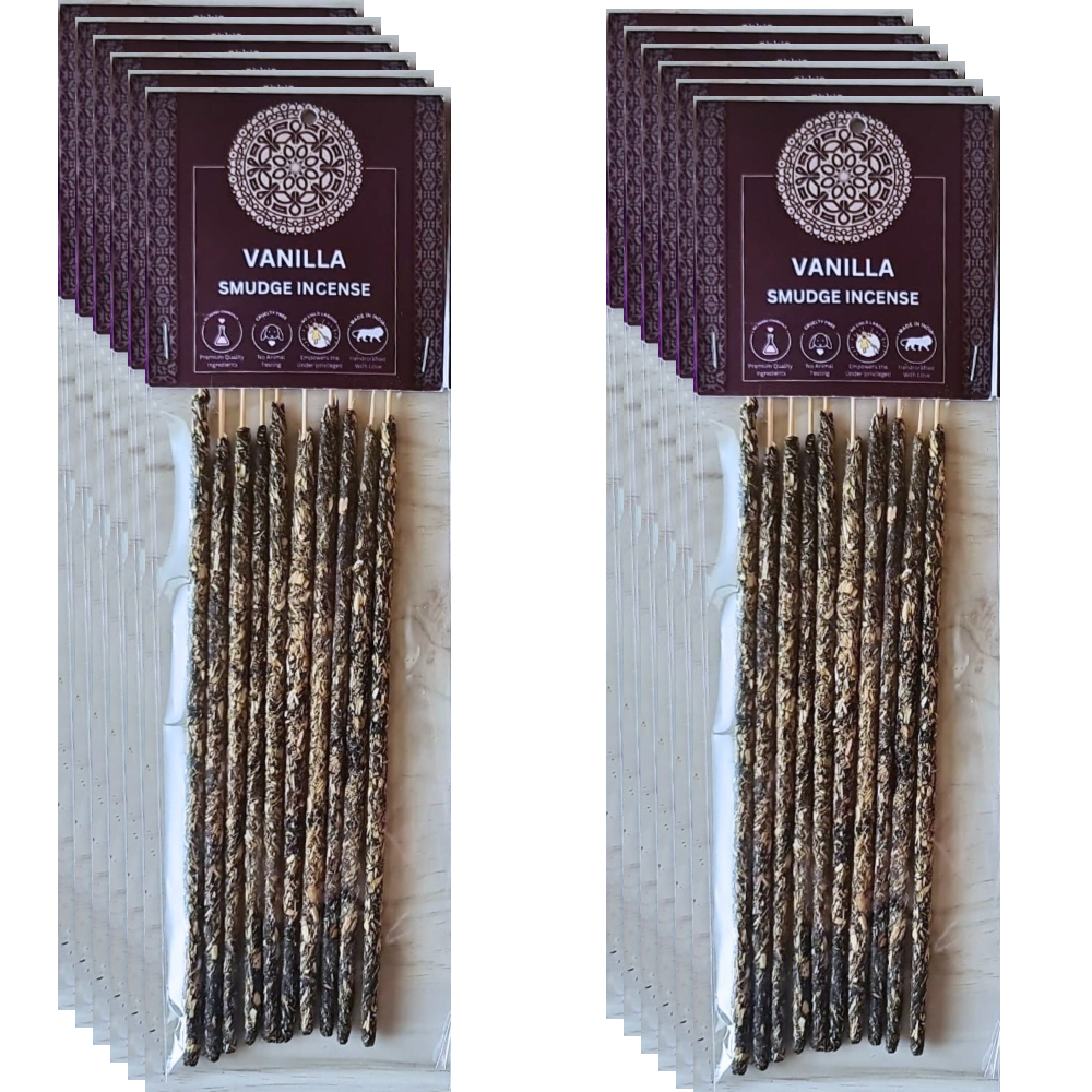 Vanilla Smudge Incense Sticks - Plastic Pouch 10 sticks