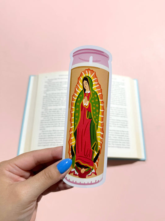 Virgencita Candle Die Cut Bookmark