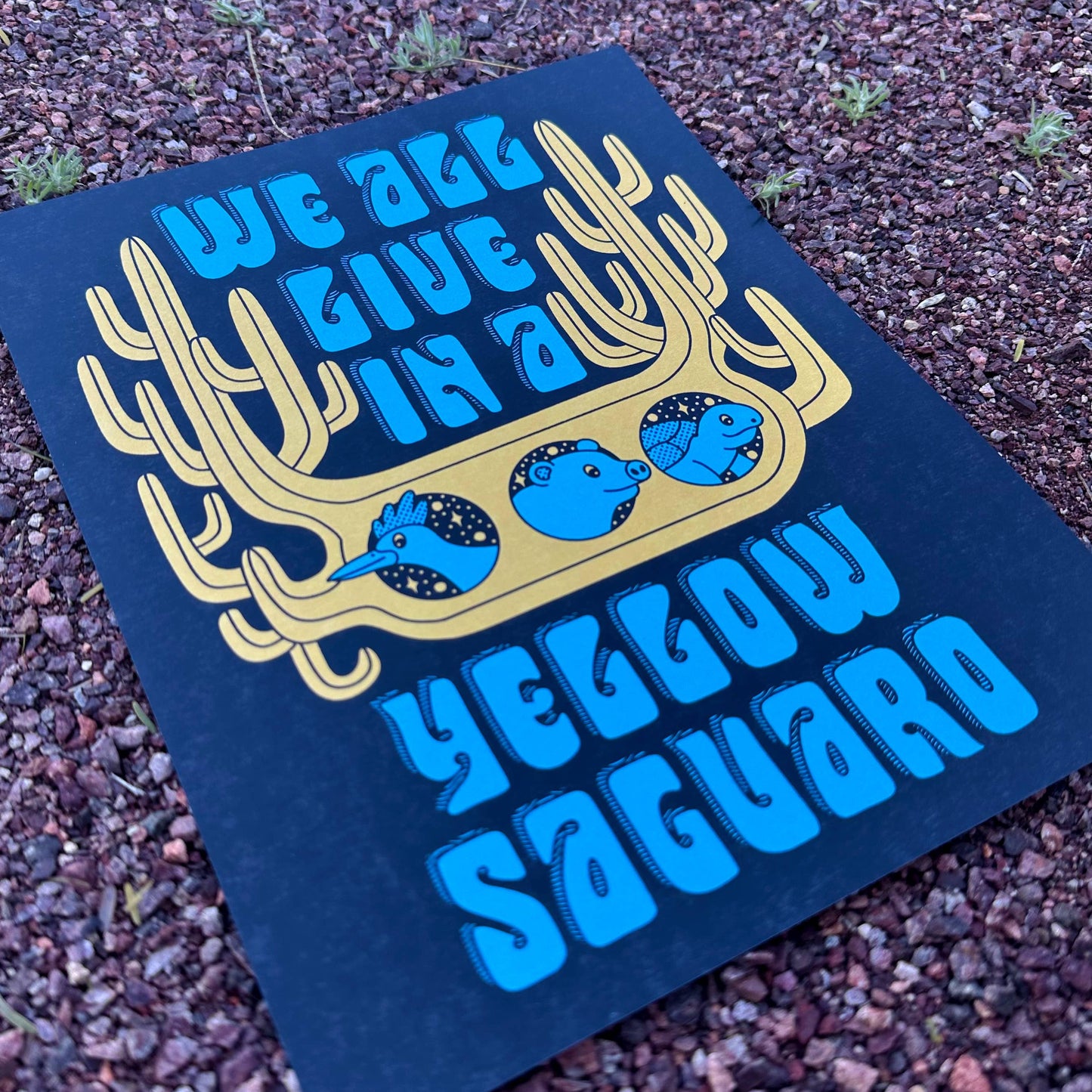 Yellow Saguaro Print