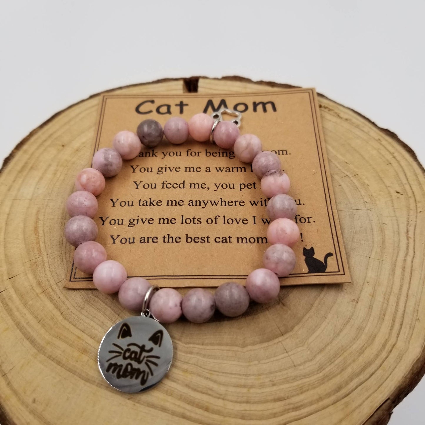 Cat Mom Green Bracelet