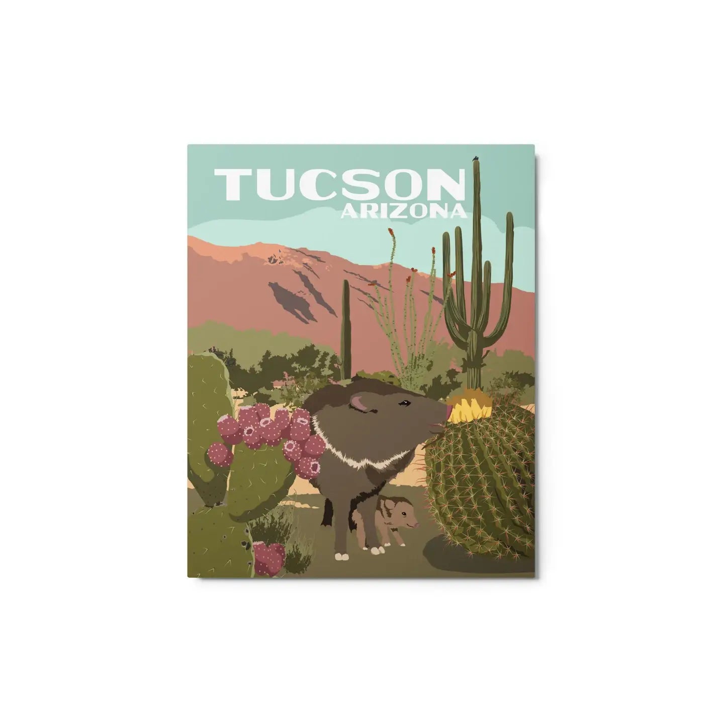 Print 8x10 Javelina & Baby