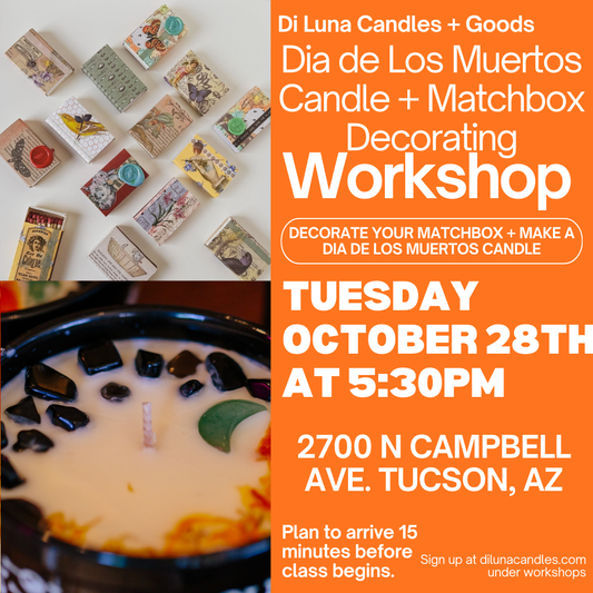 10/28 Dia De Los Muertos Candle + Matchbox Decorating