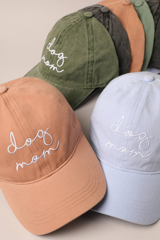Dog Mom Lettering Embroidery Baseball Cap