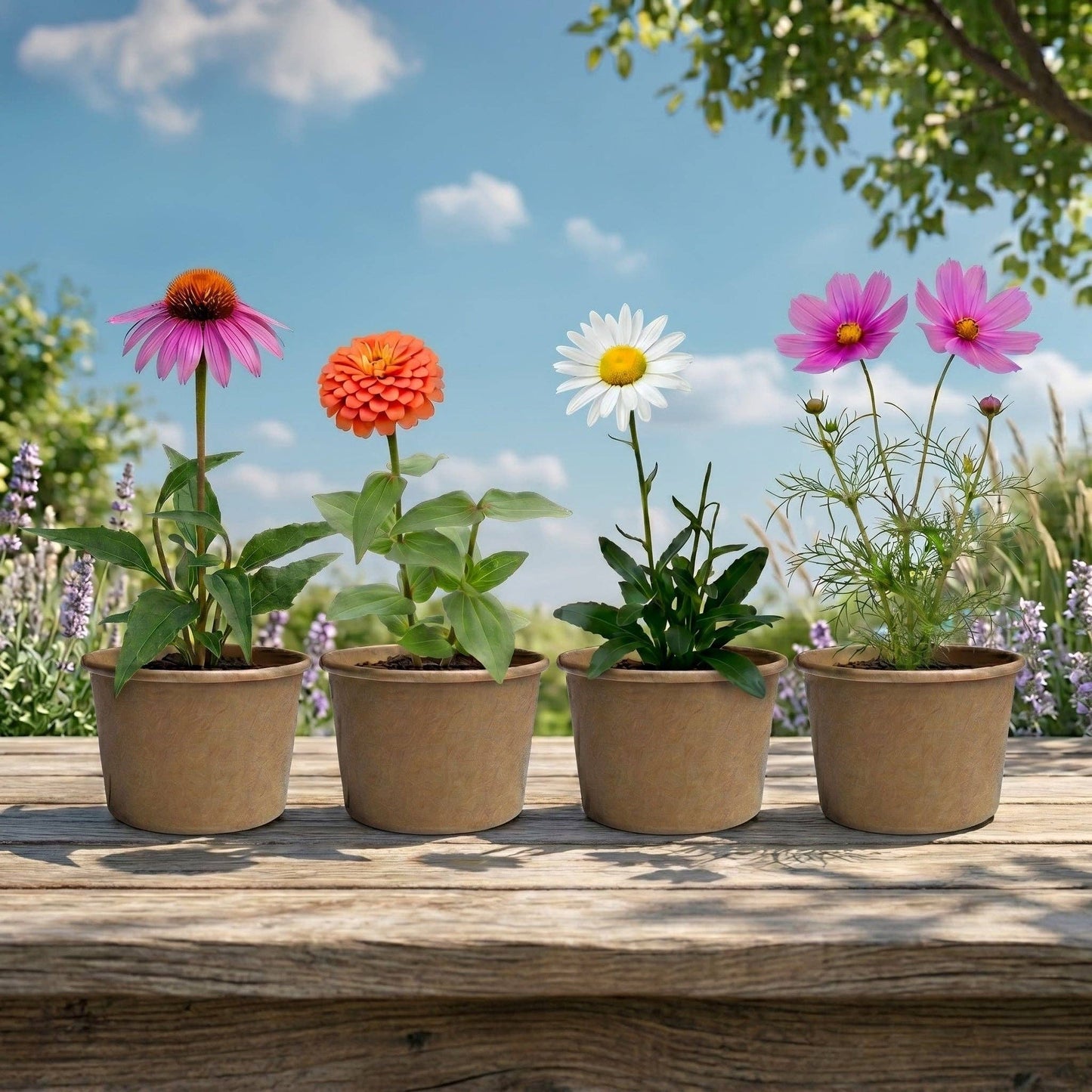 Save The Bees Kits | Paper Cups | Pollinator Seeds 12 Pack