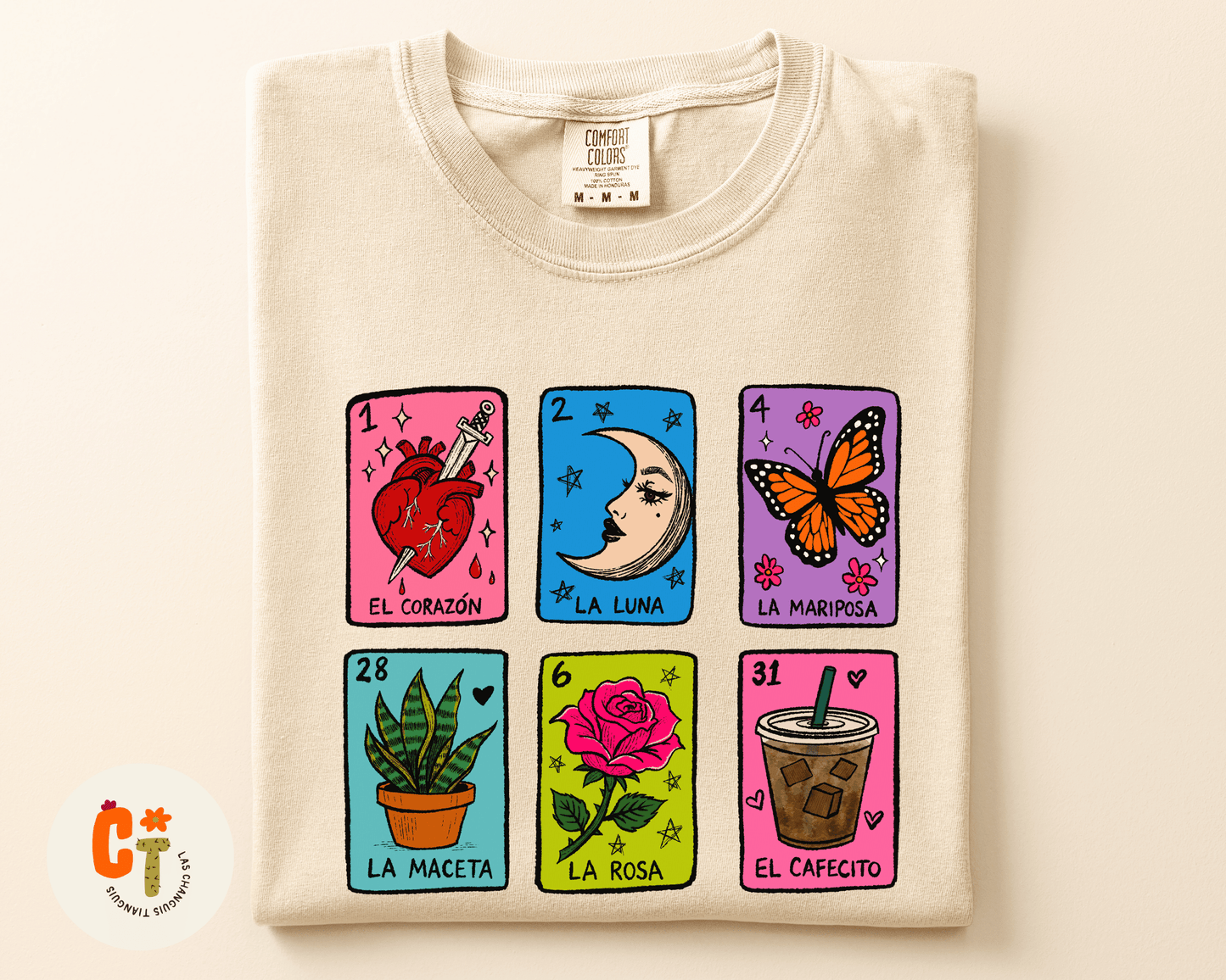 Lotería Remix Comfort Colors Tee  Espresso 2XL
