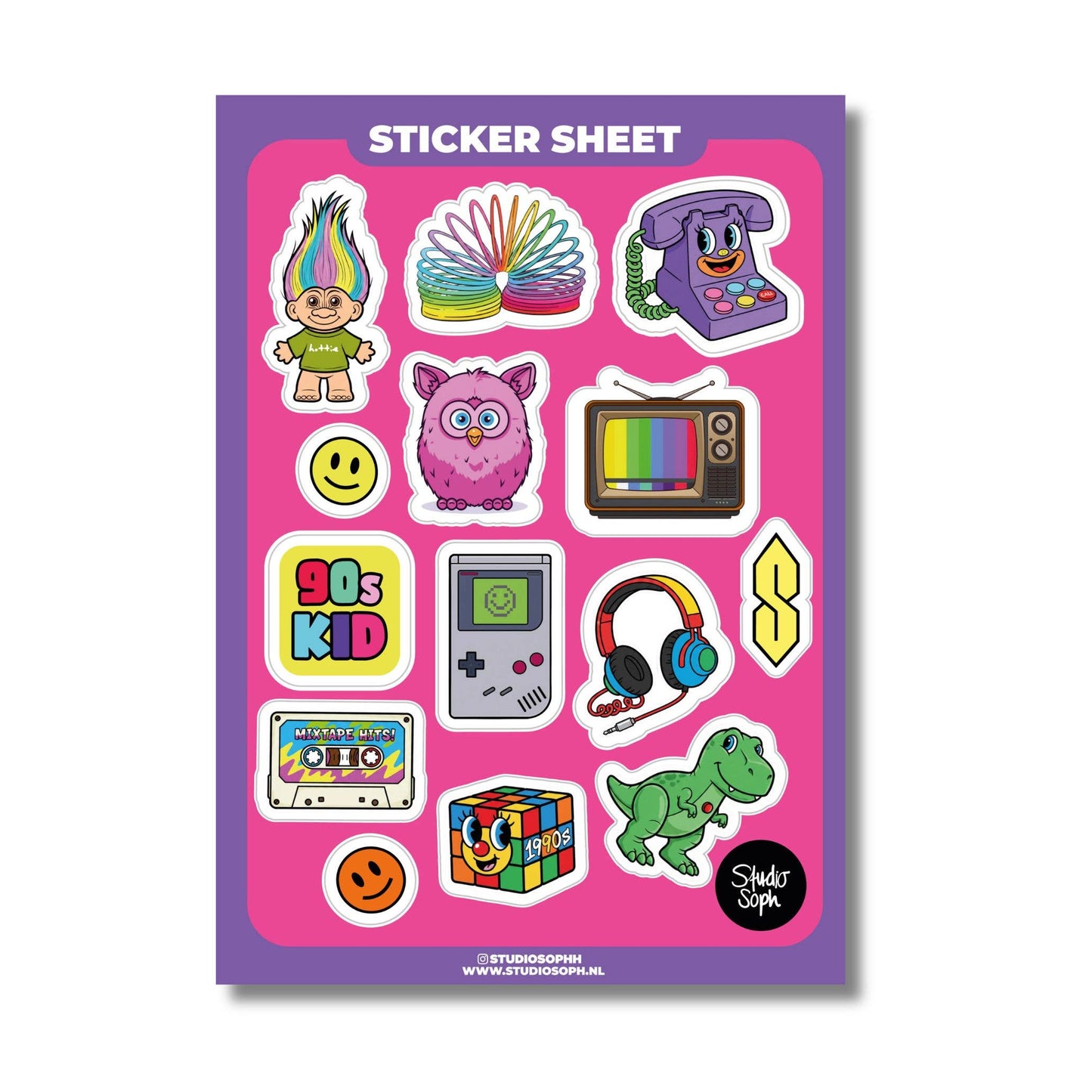90s kid A5 Sticker Sheet