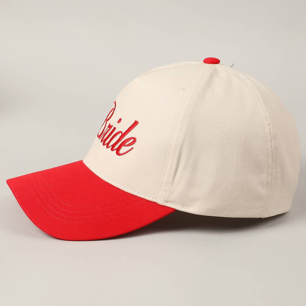 Bride Text Embroidery Two-Tone Trucker Hat