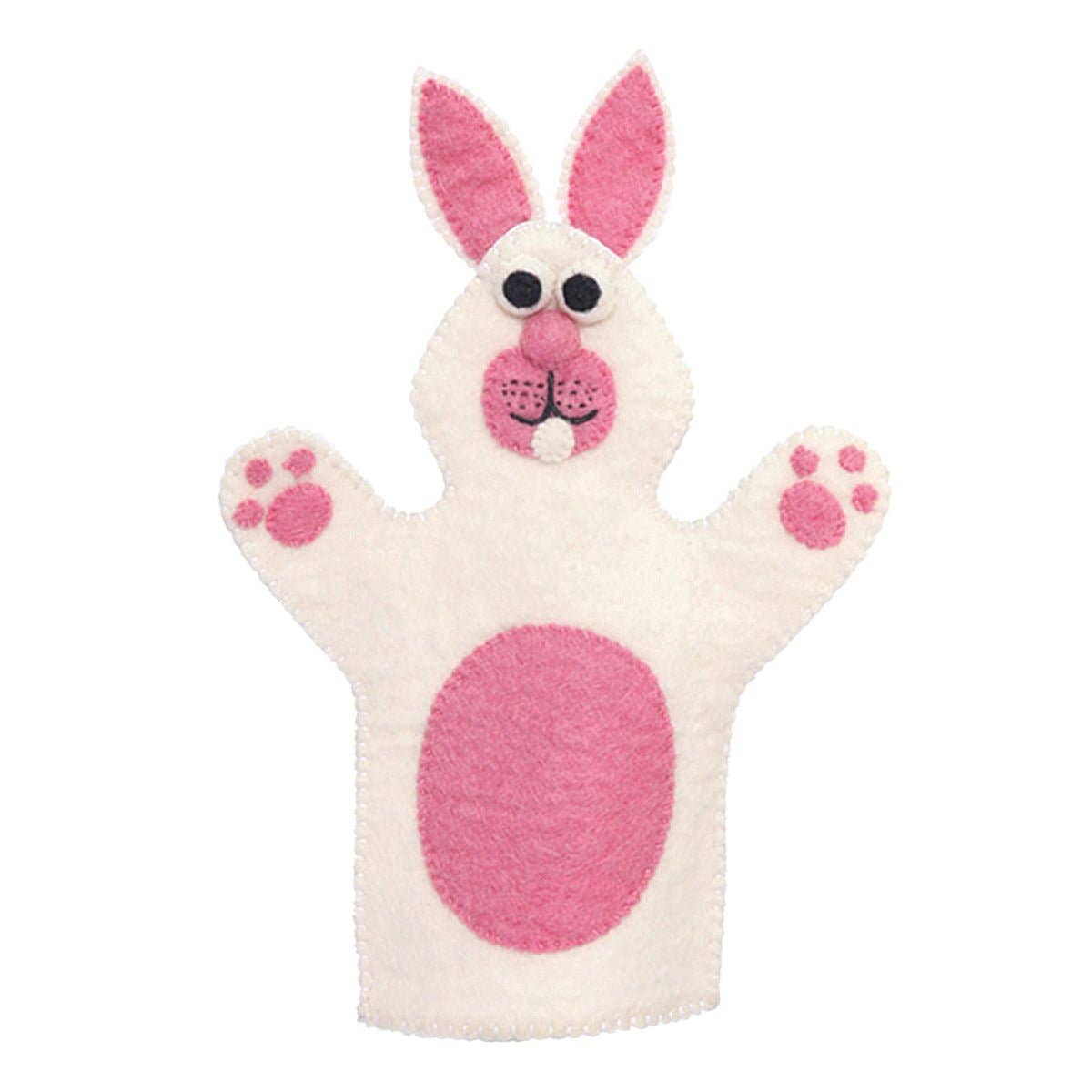 White Bunny Design Hand Puppets