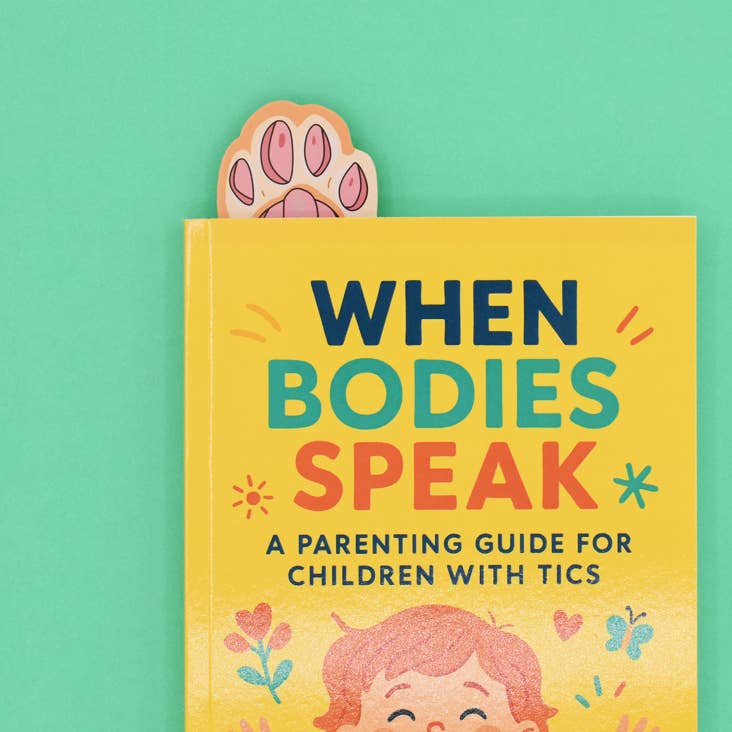 Cat Paw Bookmark - Orange (it's die cut!)