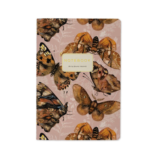 A5 Notebook - Butterflies on Blush 