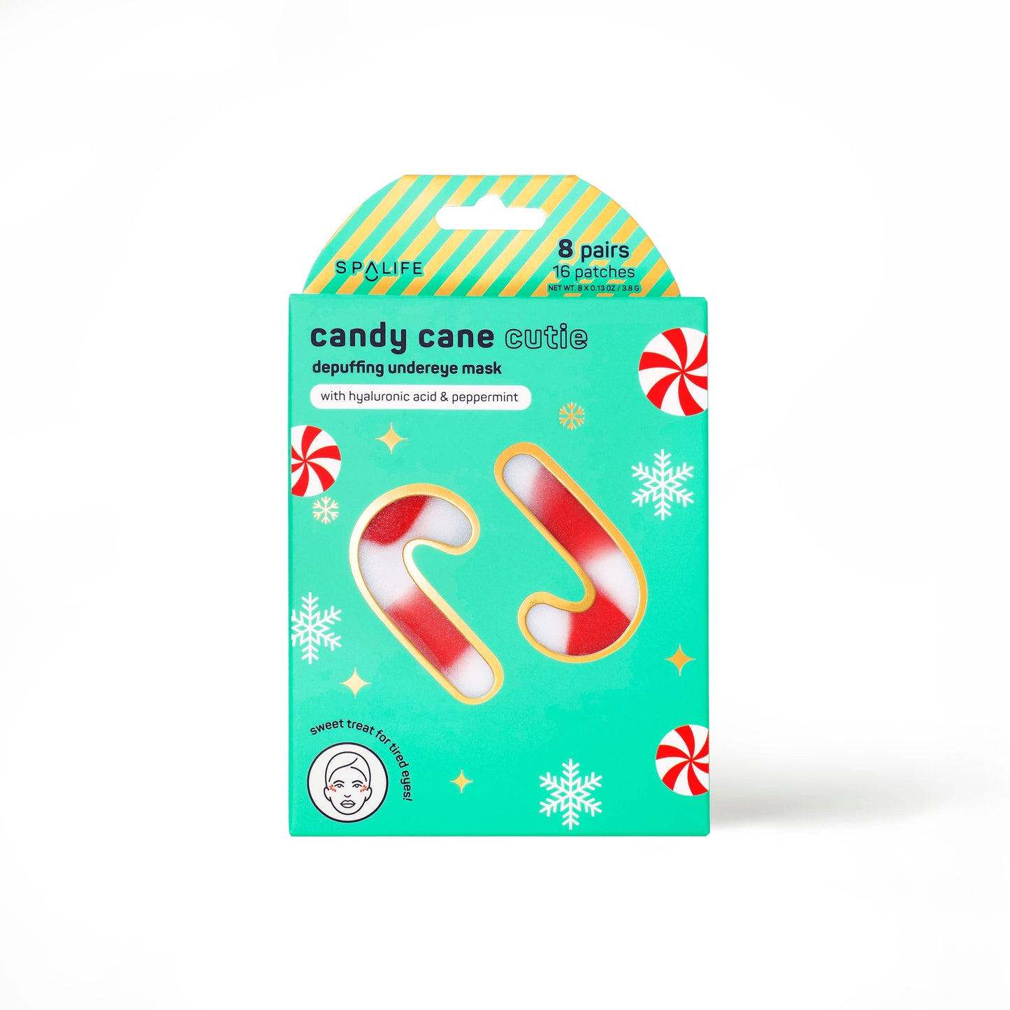 Christmas Holiday Candy Cane Cutie Depuffing Undereye Patch