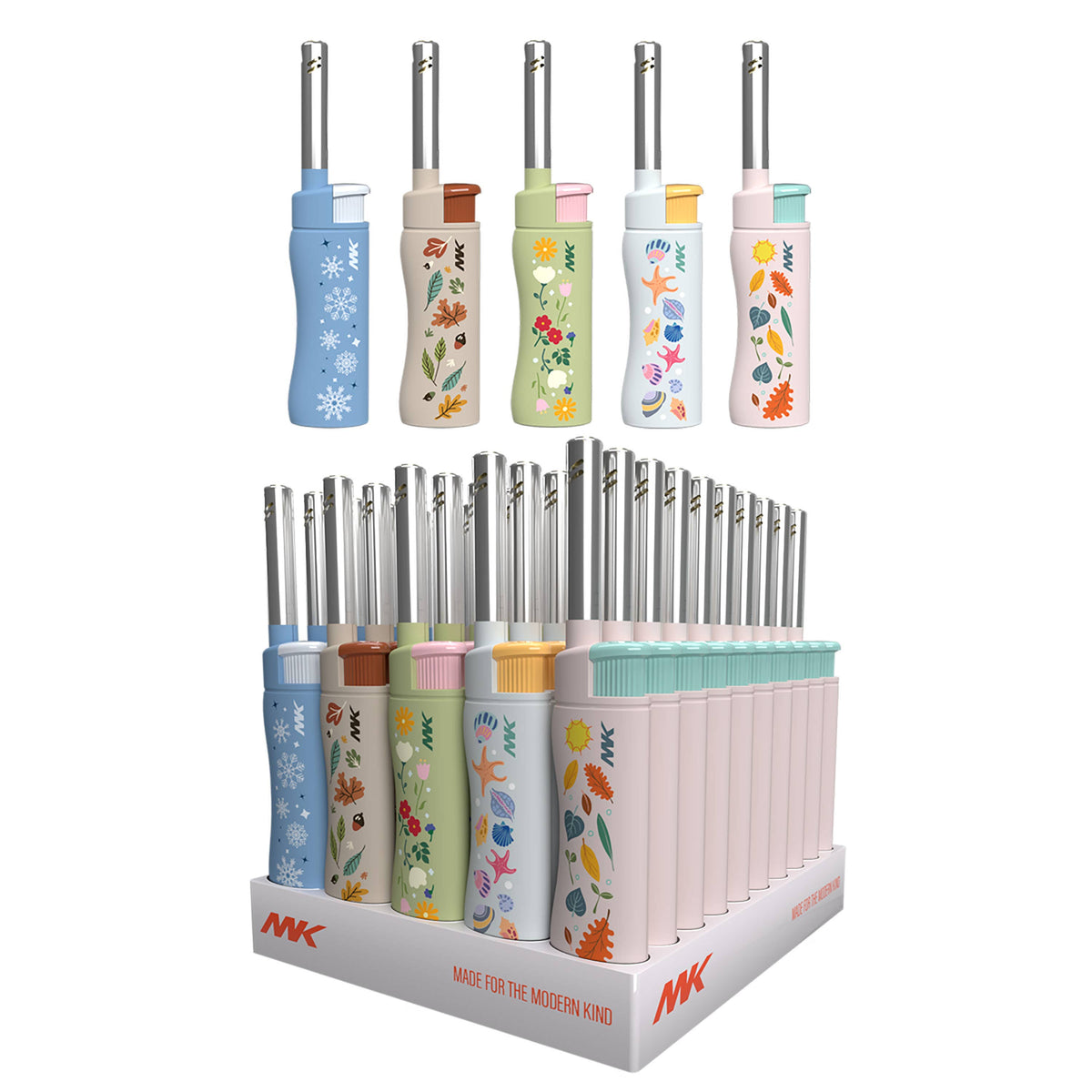 MK Lighter Range Series, Seasons Set, Windproof Flame
