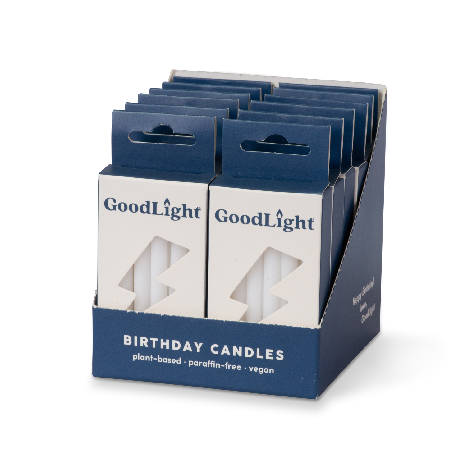 Vegan Birthday Candles | 12-Count Box: White