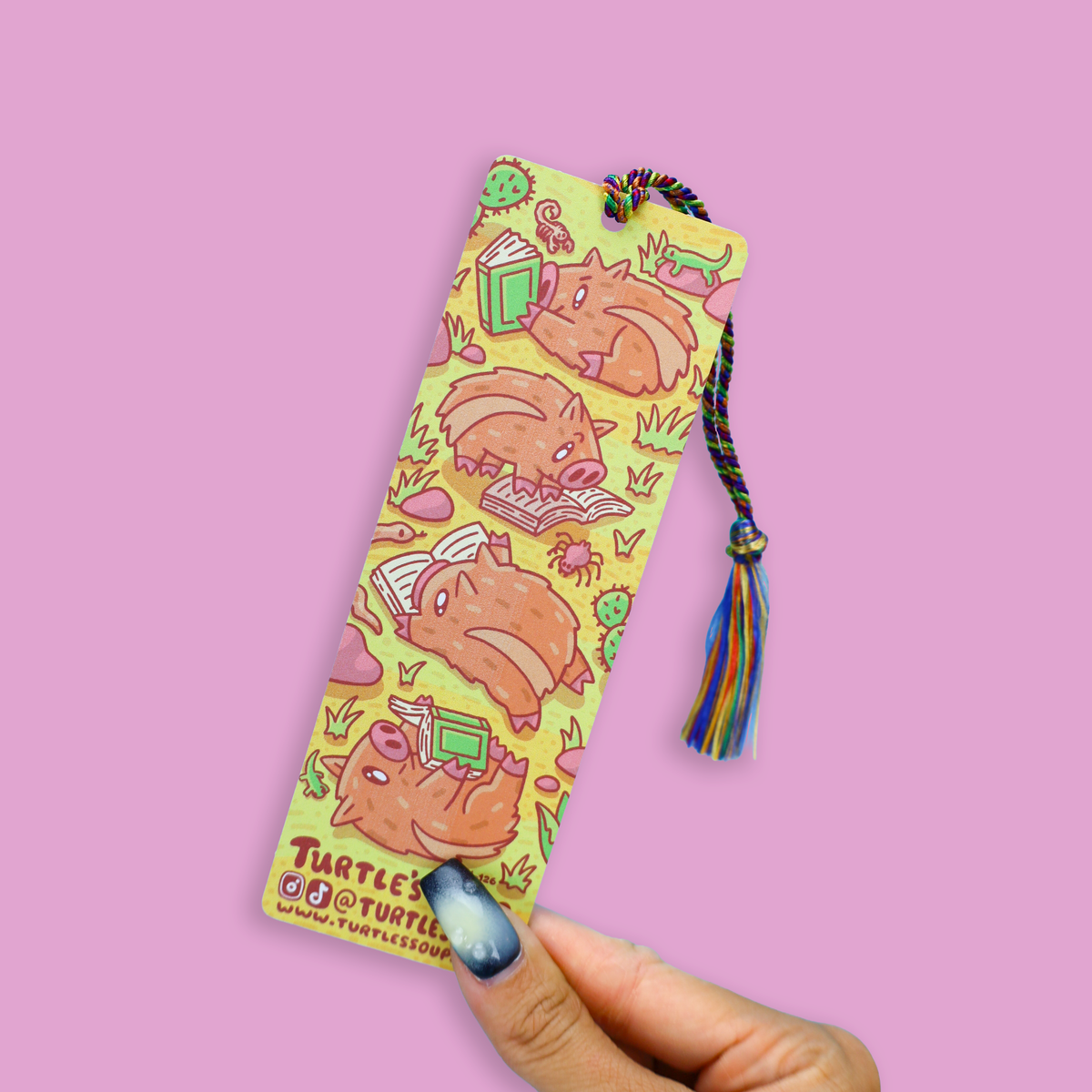 Javelina Desert Animal Reading Gift Tasseled Bookmark