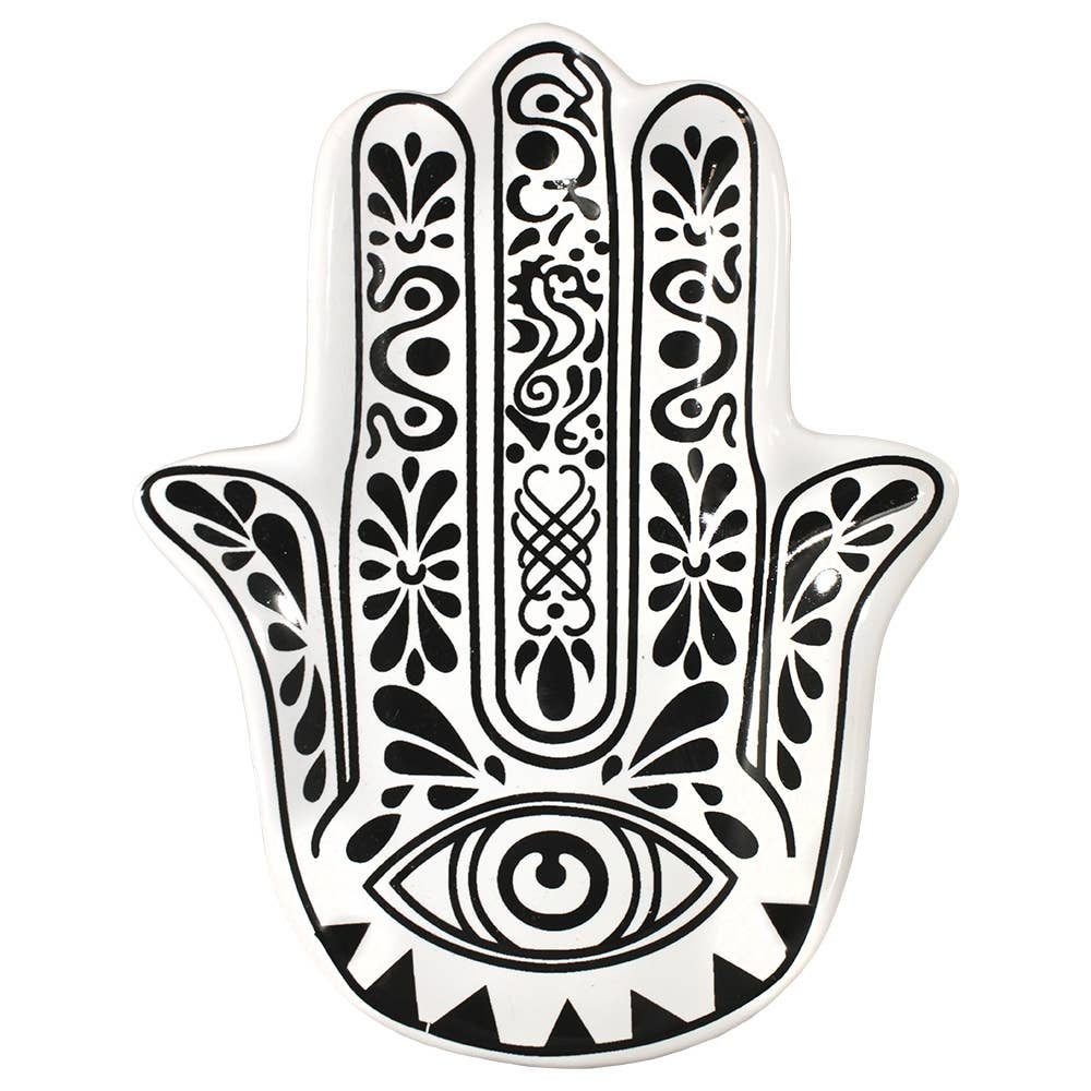 Hamsa Ceramic Tray - HMI121