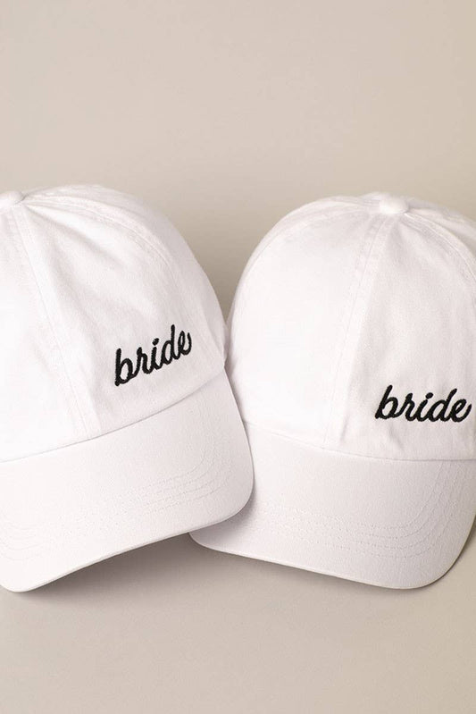 Bride Lettering Embroidery Baseball Cap