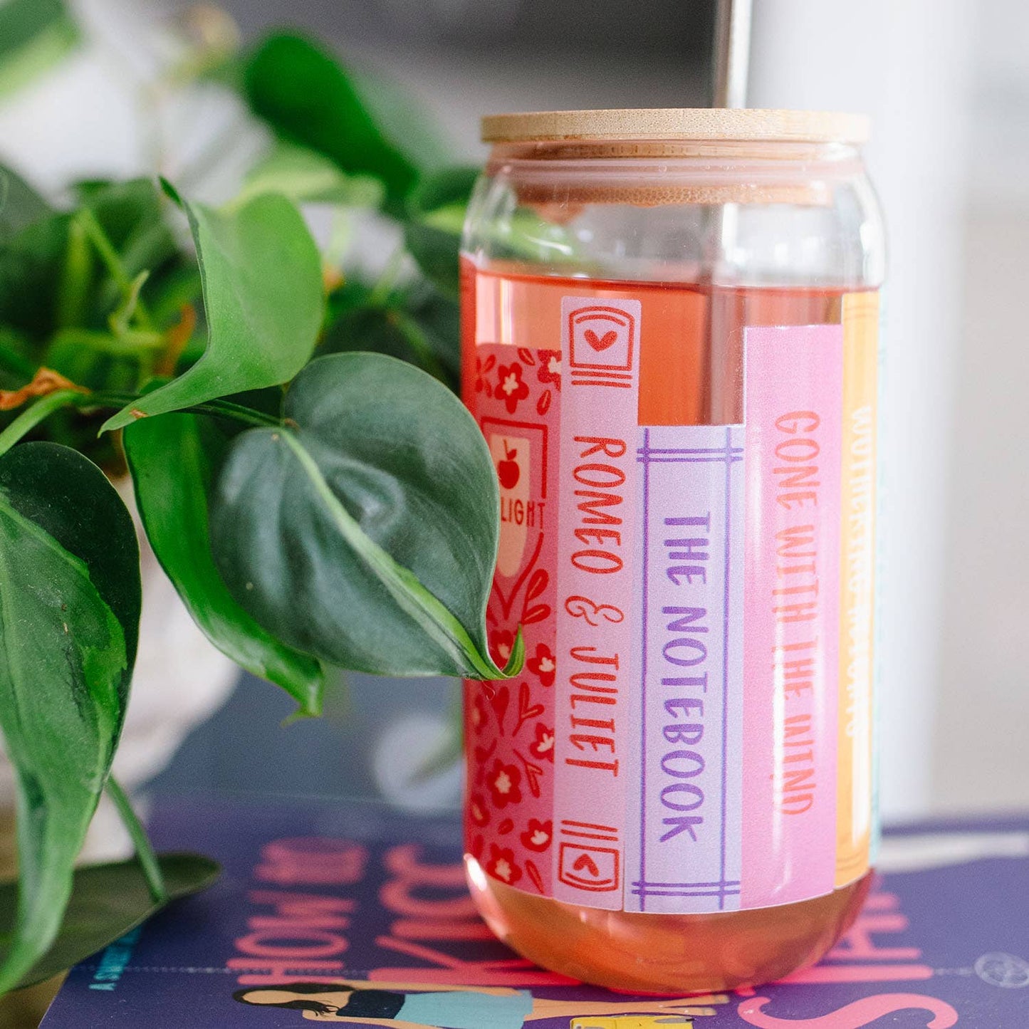 Romance Novels Books Glass Can
