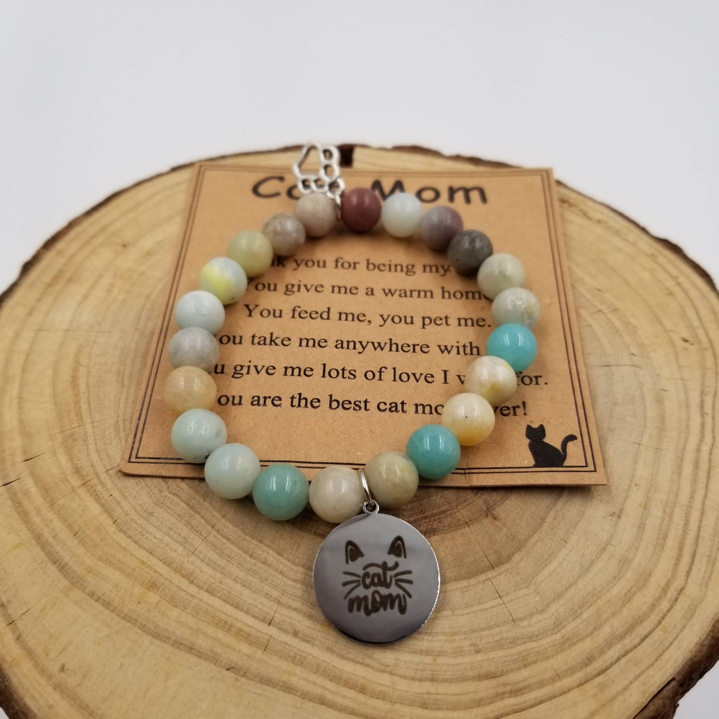 Cat Mom Pink Bracelet
