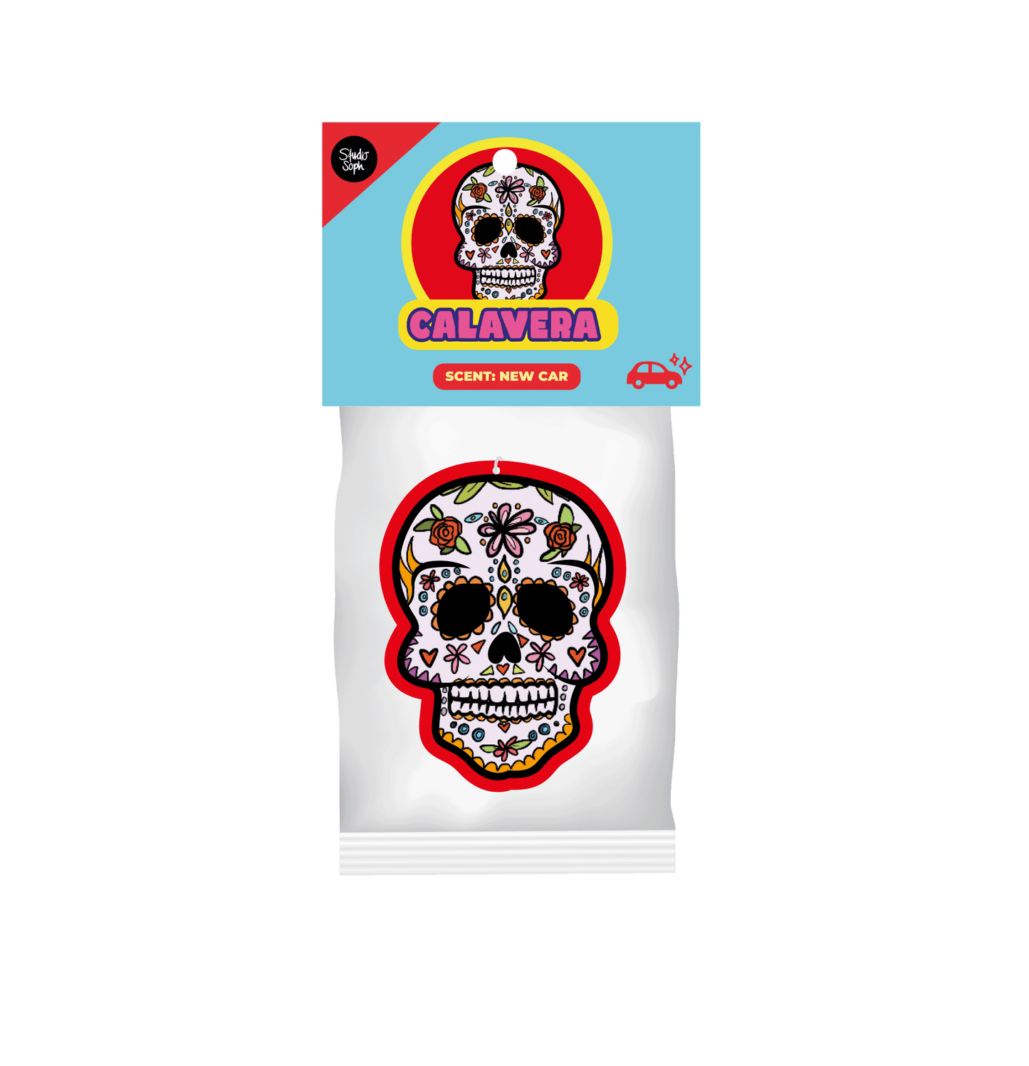 La Calavera Mexican Halloween Skull Air Freshener
