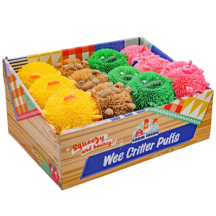 Farm Fresh Wee Critter, Fuzzy, Squishy 2.5" Ball- Random Toy