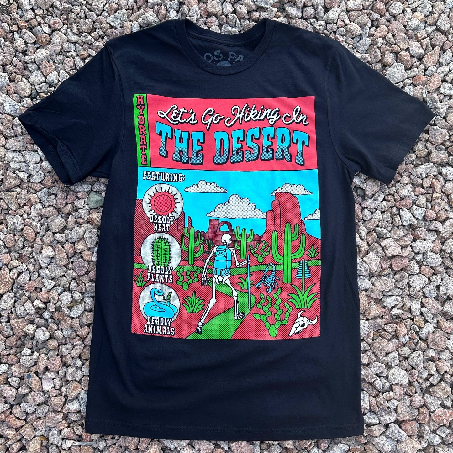 Hiking Black T-Shirt: 2XL