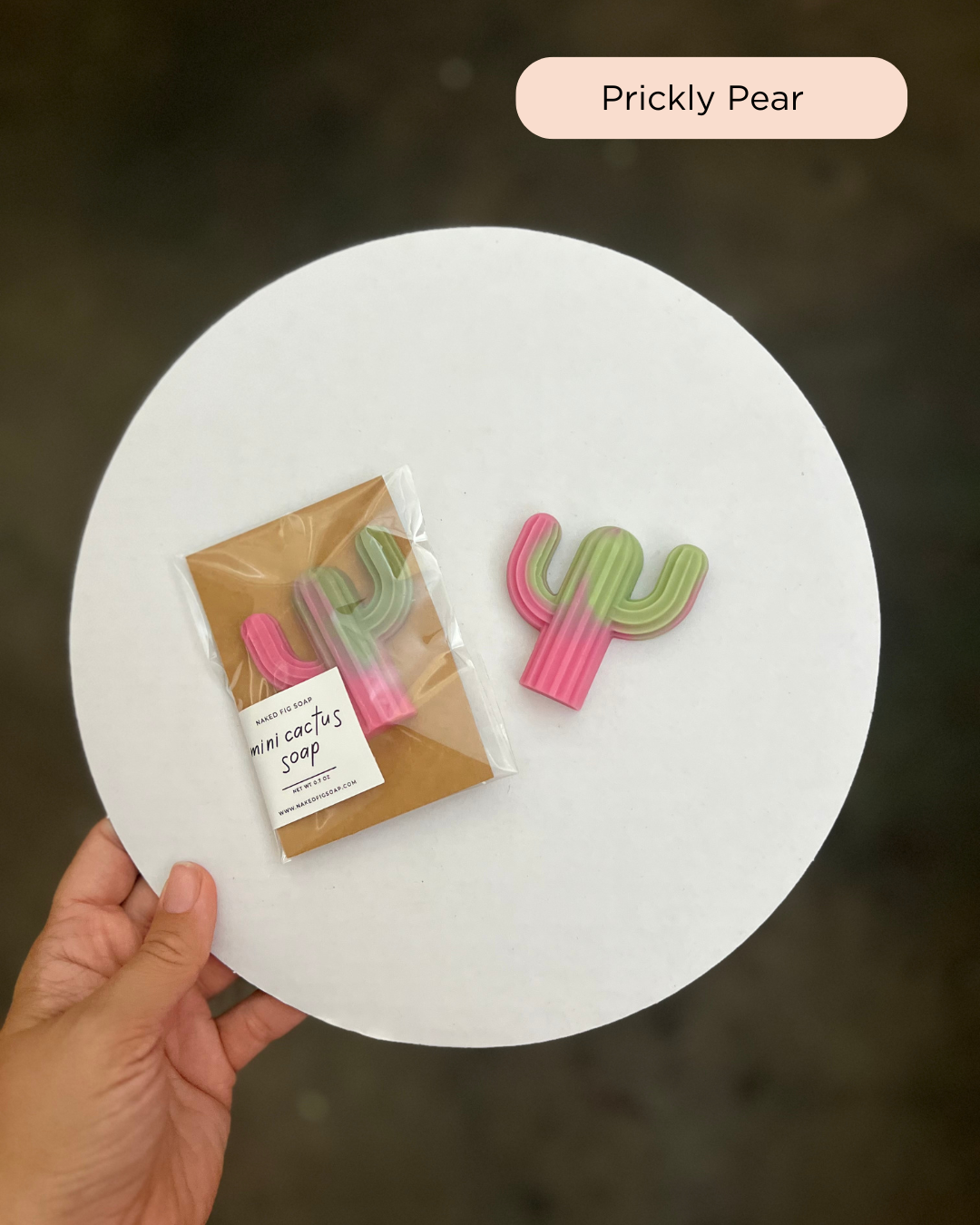 Cactus Mini Soap (Single): Agave (Greens)