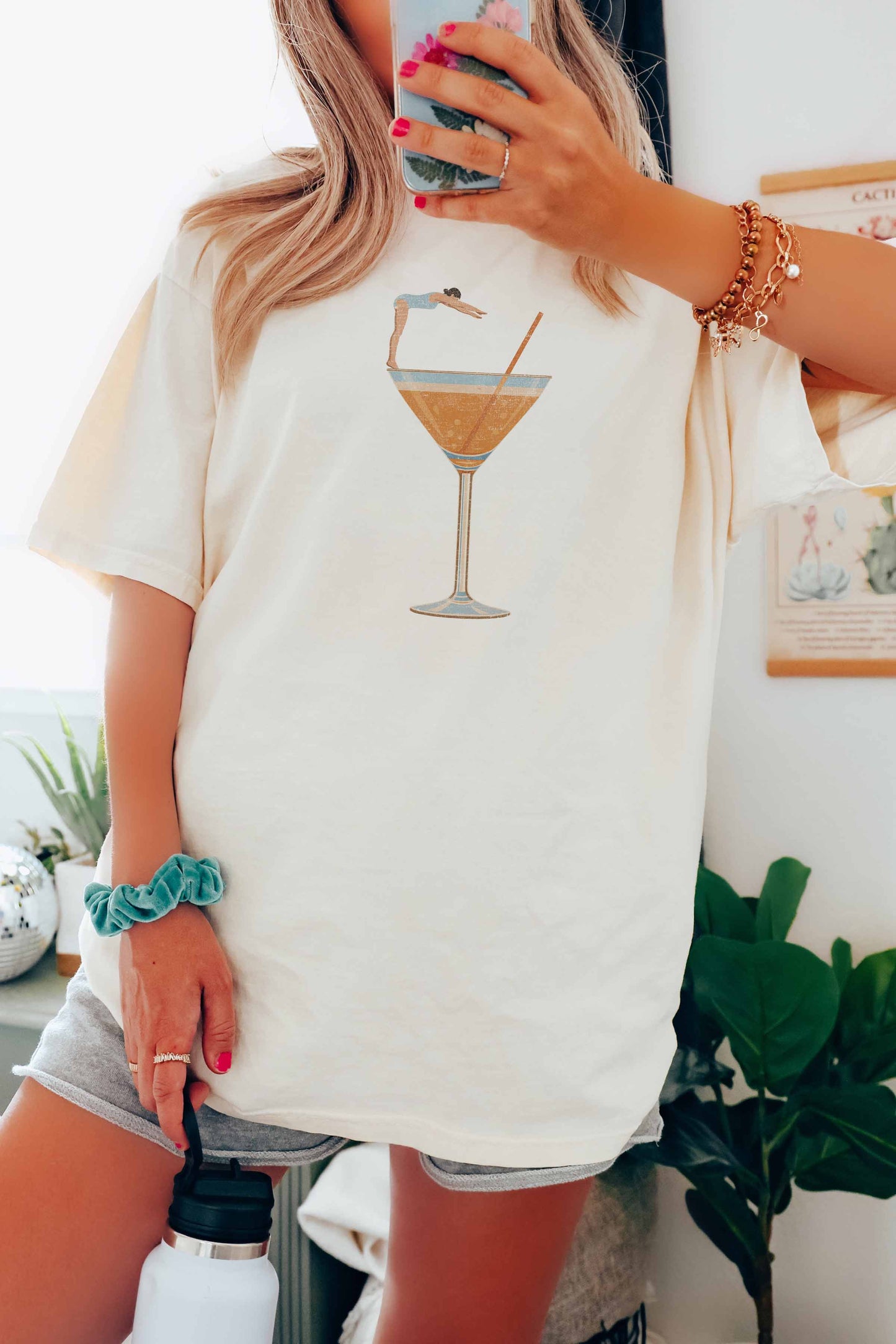 MARTINI OVERSIZED TEE: IVORY / M/L