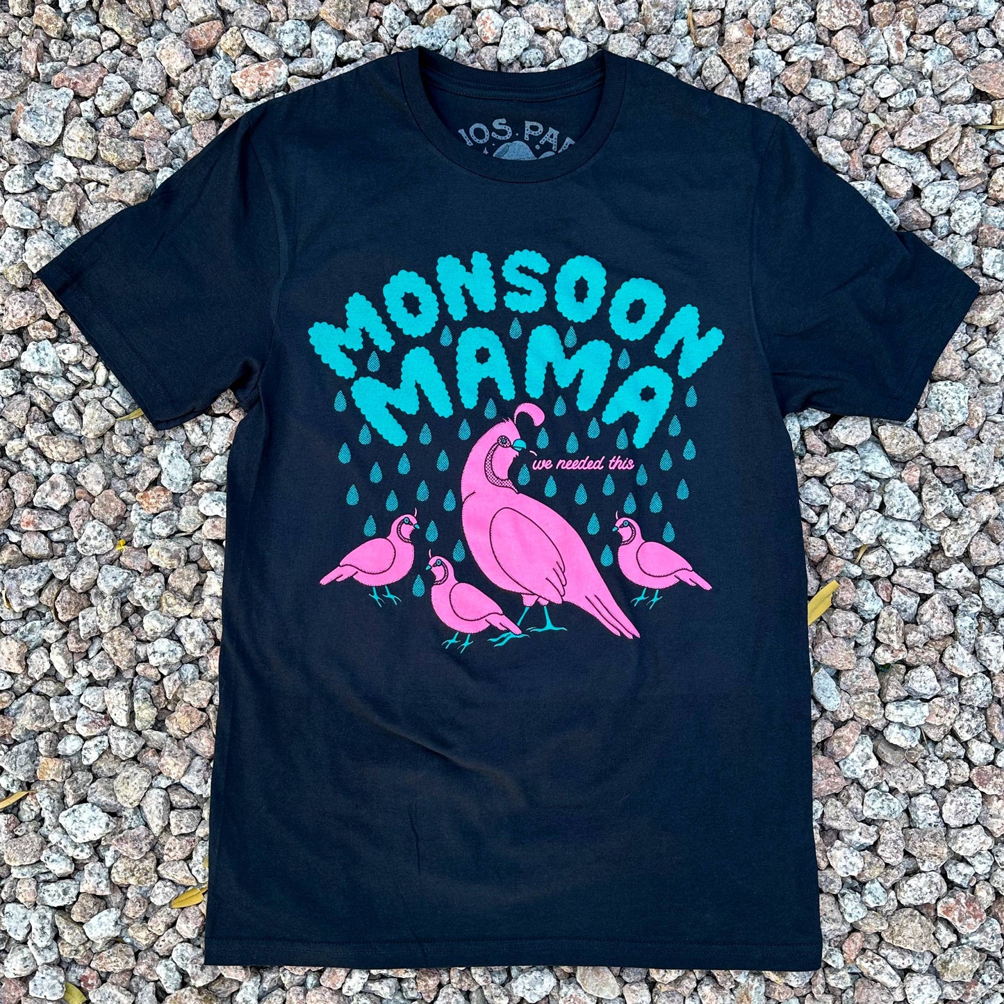 Monsoon Mama Black T-Shirt: XL