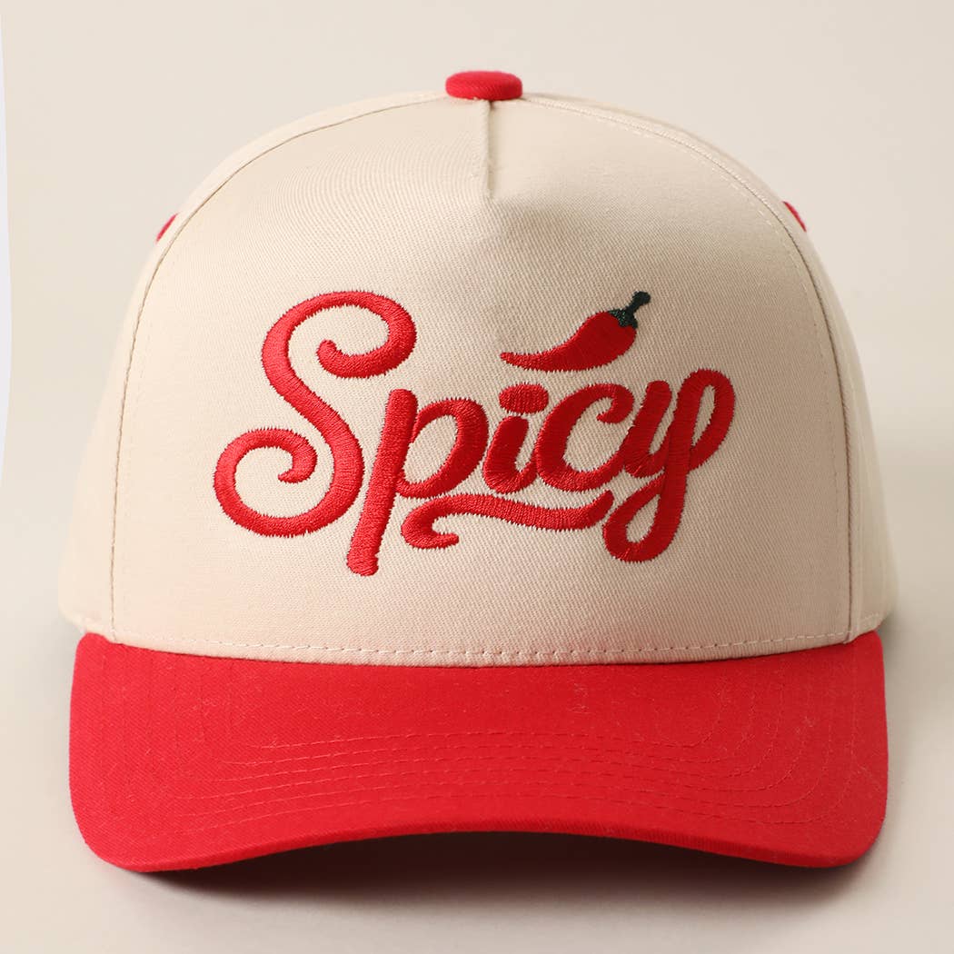 Spicy Chili Pepper Embroidered Two-Tone Trucker Hat