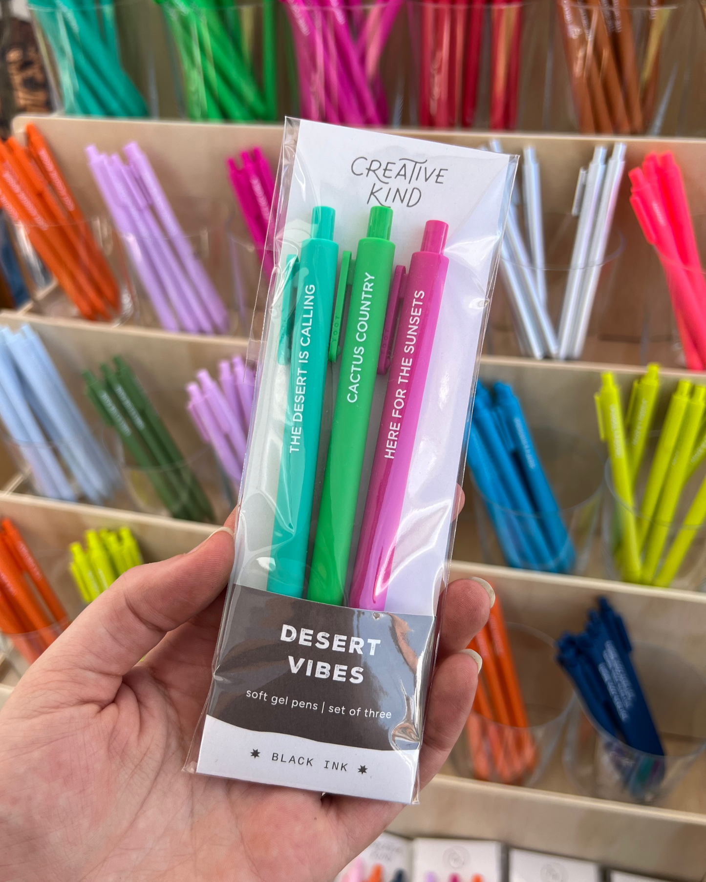 Desert Vibes Pen Trio – Black Ink Gel Pens