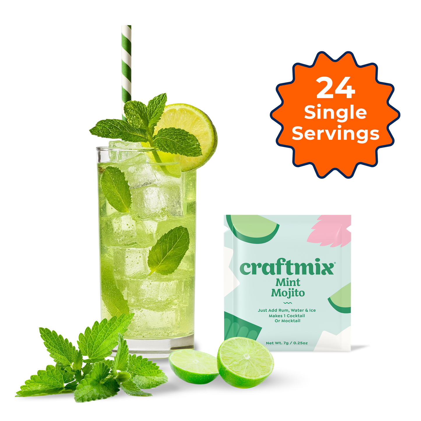 Mint Mojito Cocktail Mixer - Single Packets / Caddy Refills