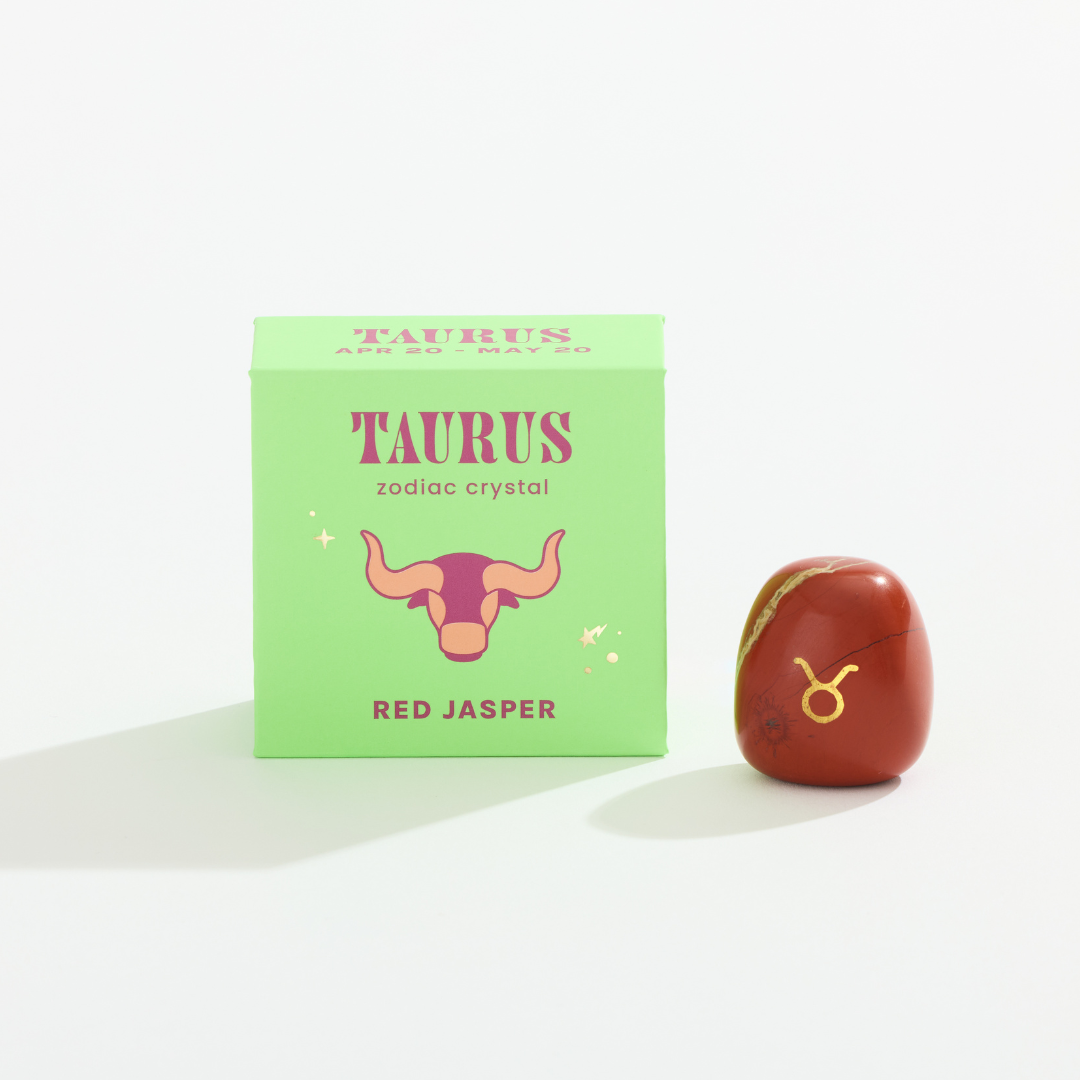 Taurus Boxed Zodiac Crystal – Red Jasper