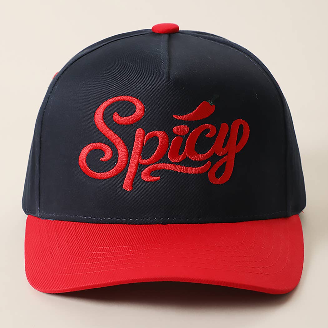 Spicy Chili Pepper Embroidered Two-Tone Trucker Hat