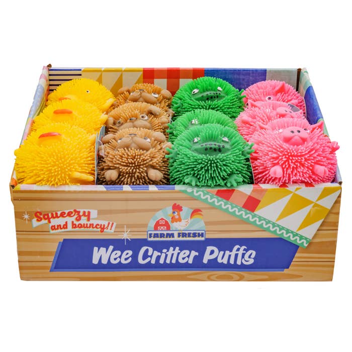 Farm Fresh Wee Critter, Fuzzy, Squishy 2.5" Ball- Random Toy