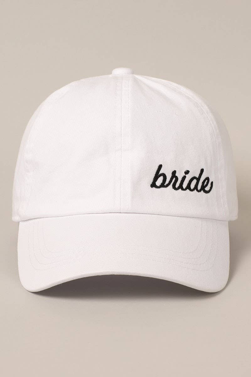 Bride Lettering Embroidery Baseball Cap