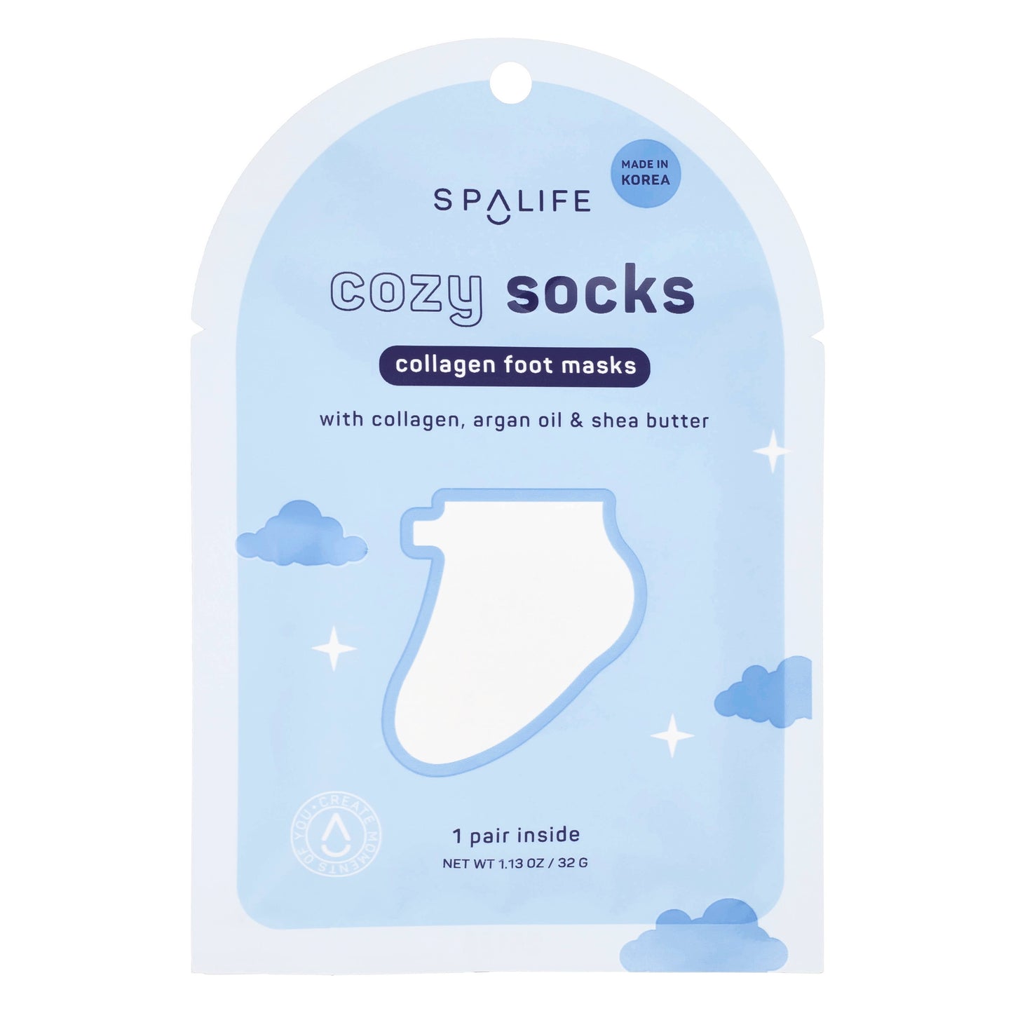 Collagen Spa Foot Mask 1 Pack l Easter Basket Stuffer 