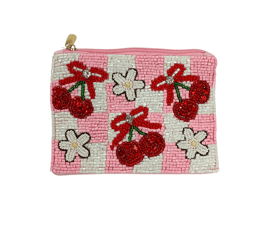 Cherries and Flowers Coin Purse