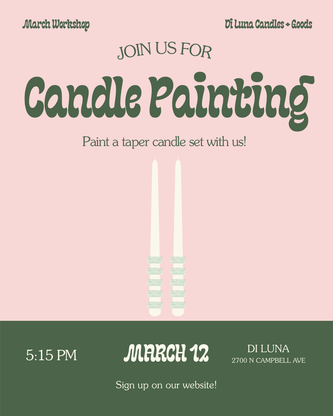 3/12 Paint a Taper Candle Set