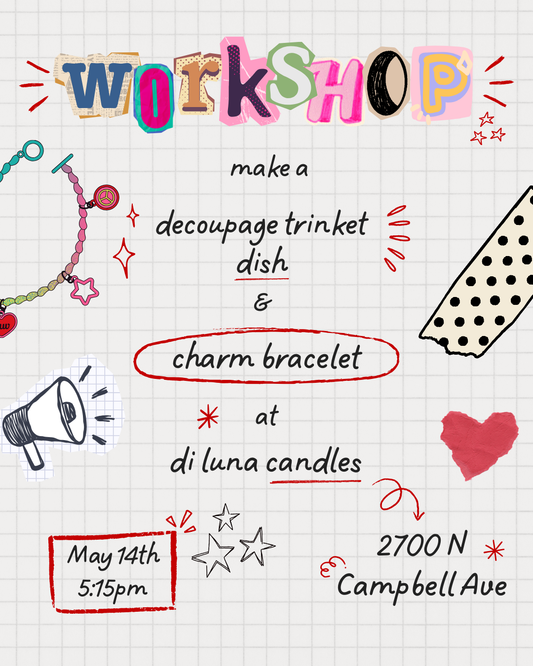 5/14 Decoupage Trinket Tray and Charm Bracelet
