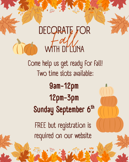 9/6 Community Fall Decorating Day (9am-12pm)