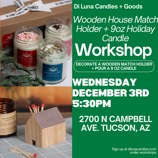 12/3 Match Holder Decorating and Holiday Candle Workshop