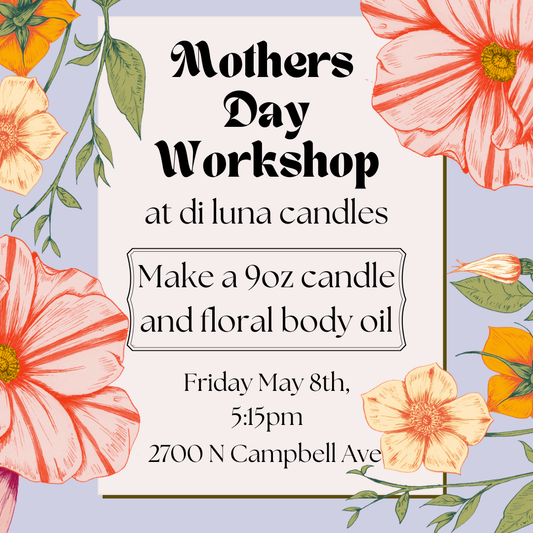 5/8 Mother's Day 9oz Candle and Floral Body Oil