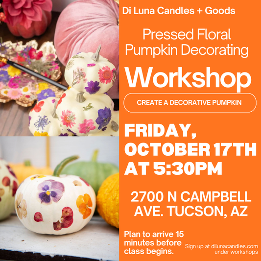 10/17 Pressed Floral Pumpkin Decorating Workshop