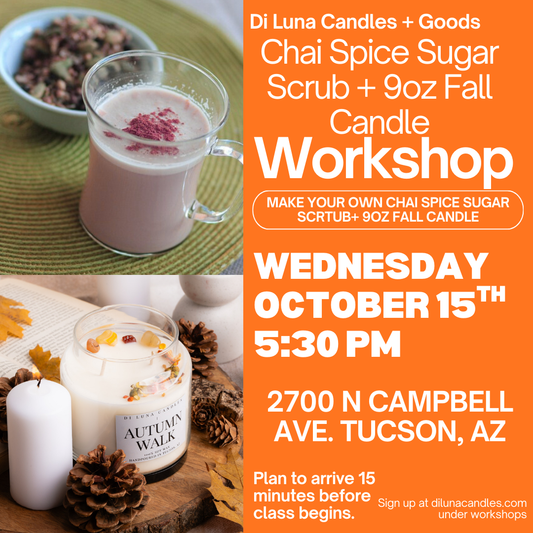 10/15 Chai Spice Sugar Scrub + 9oz Fall Candle