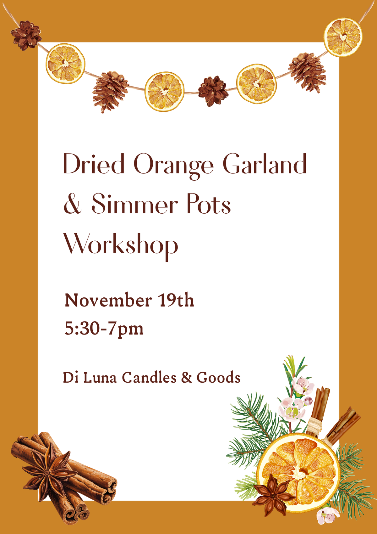 11/19 Orange Garland and Simmer Pots