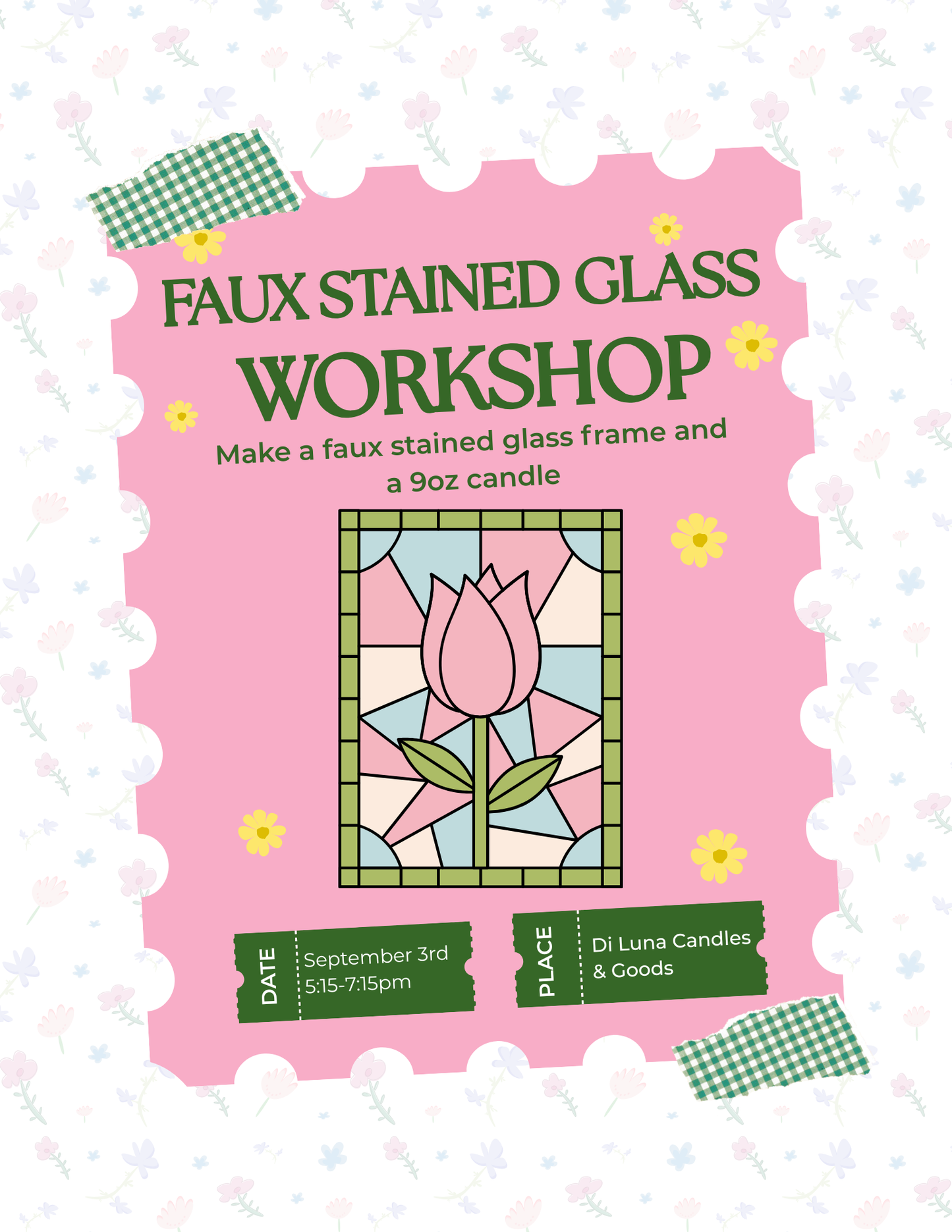 9/3 Faux Stained Glass Workshop