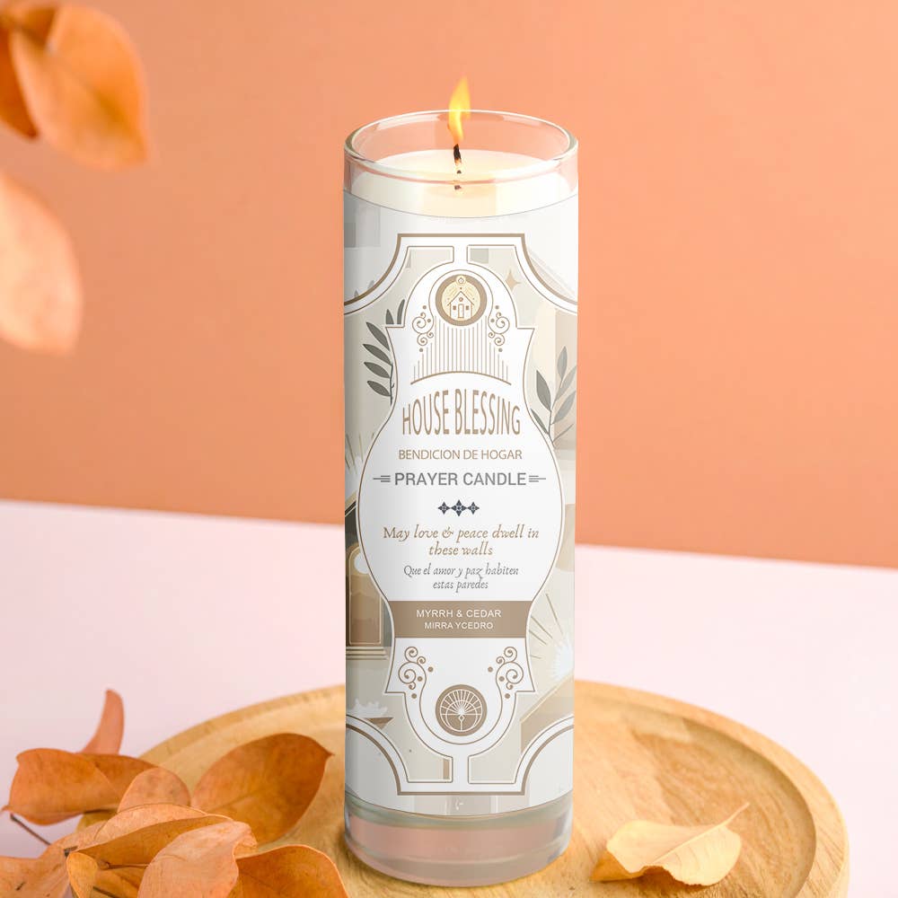 Prayer Candle - House Blessing (8 in., 9.5 oz)