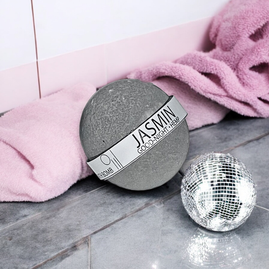 Goodnight Jasmine and Hemp Oil Large Bath Bomb - 8oz